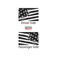 Load image into Gallery viewer, Tactical Decals Distressed USA Flag Decal for 2020 Ford Ranger Rear door Windows - Matte Black V2