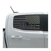 Load image into Gallery viewer, USA Flag Decal with Arizona Desert Scene for 2014-2022 Chevy Colorado Rear Window - Matte Black
