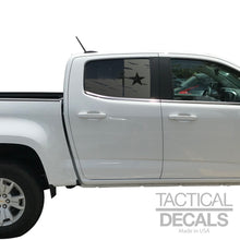 Load image into Gallery viewer, Distressed State of Texas Flag Decal for 2014 - 2022 Chevy Colorado Rear Window - Matte Black
