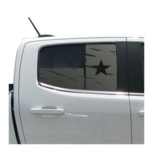 Load image into Gallery viewer, Distressed State of Texas Flag Decal for 2014 - 2022 Chevy Colorado Rear Window - Matte Black
