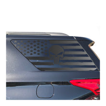 Load image into Gallery viewer, USA Flag with Skull Decals for 2018-2023 Chevy Traverse 3rd Windows - Matte Black
