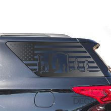 Load image into Gallery viewer, USA Flag with Arizona Desert Decals for 2018-2023 Chevy Traverse 3rd Windows - Matte Black

