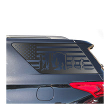 Load image into Gallery viewer, USA Flag with Arizona Desert Decals for 2018-2023 Chevy Traverse 3rd Windows - Matte Black
