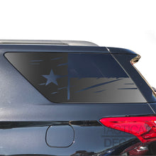 Load image into Gallery viewer, State of Texas Distressed Flag Decals for 2018-2023 Chevy Traverse 3rd Windows - Matte Black
