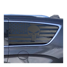 Load image into Gallery viewer, USA Flag Decal with Skull for 2017-2025 Chrysler Pacifica Rear Third Window - Matte Black
