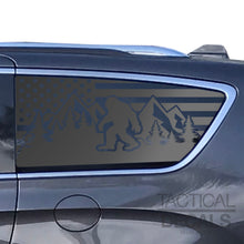 Load image into Gallery viewer, USA Flag Decal with Sasquatch for 2017-2025 Chrysler Pacifica Rear Third Window - Matte Black
