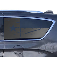 Load image into Gallery viewer, Distressed State of Texas Flag Decal for 2017-2025 Chrysler Pacifica Rear Third Window - Matte Black
