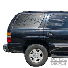 Load image into Gallery viewer, Mountain Scene Decal for 2000-2006 Chevy Tahoe 3rd Windows - Matte Black
