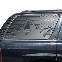 Load image into Gallery viewer, Mountain Scene Flag Decal for 2000-2006 Chevy Tahoe 3rd Windows - Matte Black
