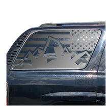 Load image into Gallery viewer, Mountain Scene Flag Decal for 2000-2006 Chevy Tahoe 3rd Windows - Matte Black
