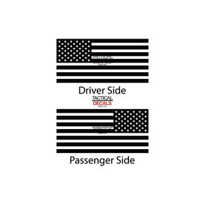 USA Flag Decal for 2000-2006 Chevy Tahoe 3rd Windows - Matte Black