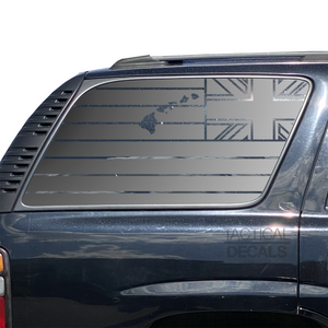 State of Hawaii Flag Decal for 2000-2006 Chevy Tahoe 3rd Windows - Matte Black