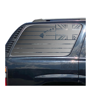 State of Hawaii Flag Decal for 2000-2006 Chevy Tahoe 3rd Windows - Matte Black
