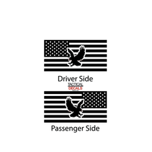 Load image into Gallery viewer, USA Flag Decals for 2015-2020 Chevy Tahoe 3rd Windows - Matte Black
