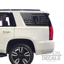 Load image into Gallery viewer, USA Flag Decal with Arizona Desert for 2015-2020 Chevy Tahoe Rear Third Window - Matte Black
