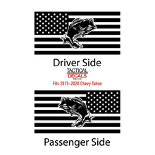 Load image into Gallery viewer, USA Flag Decal with Arizona Desert for 2015-2020 Chevy Tahoe Rear Third Window - Matte Black (Copy)
