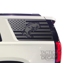 Load image into Gallery viewer, USA Flag Decal with Arizona Desert for 2015-2020 Chevy Tahoe Rear Third Window - Matte Black (Copy)
