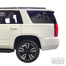 Load image into Gallery viewer, Wildlife Scene Decal for 2015-2020 Chevy Tahoe 3rd Windows - Matte Black
