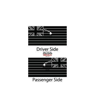 State of Hawaii Flag Decal for 2015-2020 Chevy Tahoe 3rd Windows - Matte Black