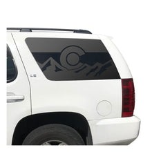 Load image into Gallery viewer, State of Colorado Flag w/Mountain Scene Decal for 2007-2014 Chevy Tahoe 3rd Windows - Matte Black
