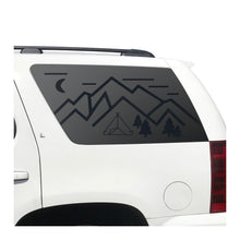 Load image into Gallery viewer, Minimalist Mountain Scene Decal for 2007-2014 Chevy Tahoe Rear Windows - Matte Black
