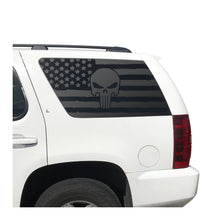 Load image into Gallery viewer, Distressed State of Texas Flag Decal for 2007-2014 Chevy Tahoe Rear Third Window - Matte Black
