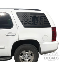 Load image into Gallery viewer, USA Flag Decal with Arizona Desert for 2007-2014 Chevy Tahoe Rear Third Window - Matte Black
