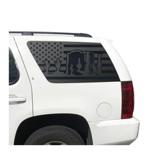 Load image into Gallery viewer, USA Flag Decal with Arizona Desert for 2007-2014 Chevy Tahoe Rear Third Window - Matte Black
