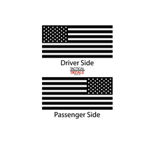 Load image into Gallery viewer, USA Flag Decal for 2007-2014 Chevy Tahoe 3rd Windows - Matte Black
