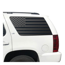 Load image into Gallery viewer, USA Flag Decal for 2007-2014 Chevy Tahoe 3rd Windows - Matte Black
