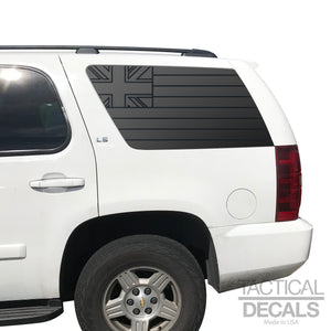 State of Hawaii Flag Decal for 2007-2014 Chevy Tahoe 3rd Windows - Matte Black