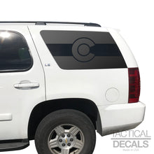 Load image into Gallery viewer, State of Colorado Flag Decal for 2007-2014 Chevy Tahoe 3rd Windows - Matte Black
