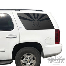 Load image into Gallery viewer, State of Arizona Flag Decal for 2007-2014 Chevy Tahoe 3rd Windows - Matte Black
