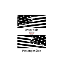 Load image into Gallery viewer, Distressed USA Flag Decal for 2007-2014 Chevy Tahoe 3rd Windows - Matte Black
