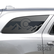 Load image into Gallery viewer, State of Colorado Flag w/Mountains Decal for 2011 - 2024 Dodge Durango Windows - Matte Black
