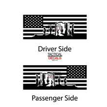 Load image into Gallery viewer, USA Flag with Desert Scene Decals for 2011-2025 Dodge Durango Rear 3rd Windows - Matte Black

