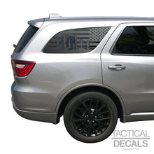 Load image into Gallery viewer, USA Flag with Desert Scene Decals for 2011-2025 Dodge Durango Rear 3rd Windows - Matte Black
