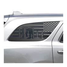 Load image into Gallery viewer, USA Flag with Desert Scene Decals for 2011-2025 Dodge Durango Rear 3rd Windows - Matte Black

