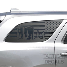 Load image into Gallery viewer, USA Flag with Desert Scene Decals for 2011-2025 Dodge Durango Rear 3rd Windows - Matte Black
