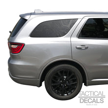Load image into Gallery viewer, Topography Map Decal for 2011 - 2024 Dodge Durango 3rd Windows - Matte Black
