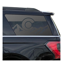 Load image into Gallery viewer, State of Colorado Flag w/Mountains Decal for 2018 - 2024 Ford Expedition 3rd Windows - Matte Black
