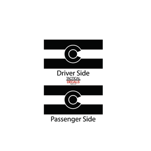 State of Colorado Flag Decal for 2018 - 2024 Ford Expedition 3rd Windows - Matte Black