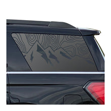 Load image into Gallery viewer, Topography Mountain Scene Decal for 2018-2024 Ford Expedition Rear Windows - Matte Black
