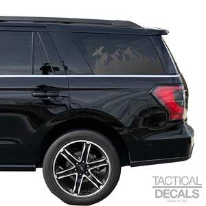 Wildlife Outdoor Scene Decal for 2018 - 2024 Ford Expedition 3rd Windows - Matte Black