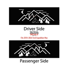Load image into Gallery viewer, Minimalist Mountain Scene Decal for 2018-2024 Ford Expedition Rear Windows - Matte Black
