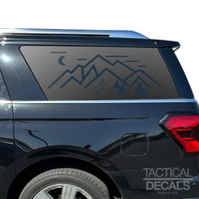 Load image into Gallery viewer, Minimalist Mountain Scene Decal for 2018-2024 Ford Expedition Rear Windows - Matte Black
