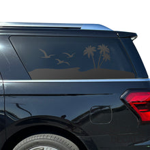 Load image into Gallery viewer, Beach Scene Decal for 2018 - 2024 Ford Expedition Max Only - 3rd Windows - Matte Black
