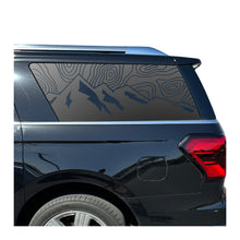 Load image into Gallery viewer, Topography Mountain Scene Decal for 2018-2024 Ford Expedition Rear Windows - Matte Black
