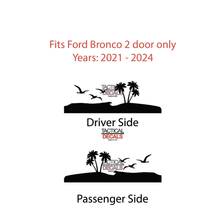 Load image into Gallery viewer, Beach Scene Decal for 2021 - 2024 Ford Bronco 2-Door Windows - Matte Black
