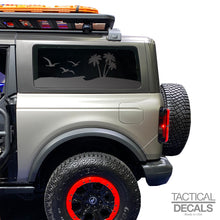 Load image into Gallery viewer, Beach Scene Decal for 2021 - 2024 Ford Bronco 2-Door Windows - Matte Black
